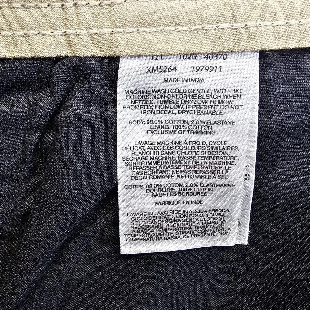 Columbia Sportswear Black Chino Shorts Mens Size 38 9” Inseam Side Zipper